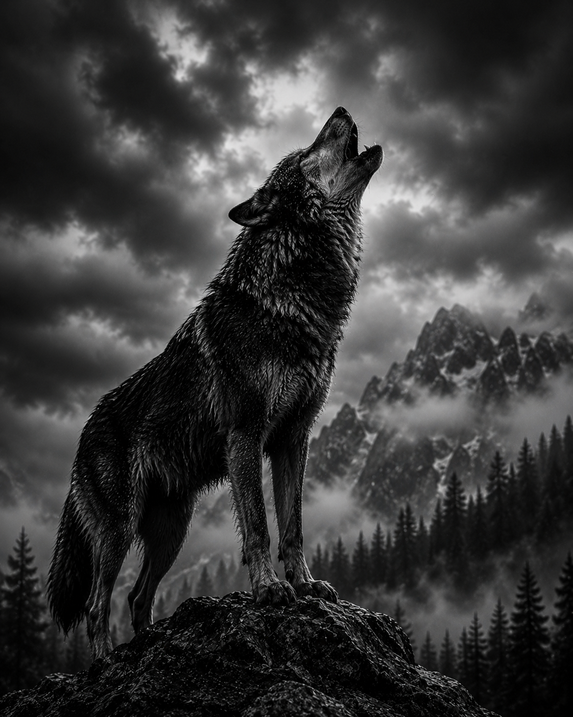 howling wolf 12x12
