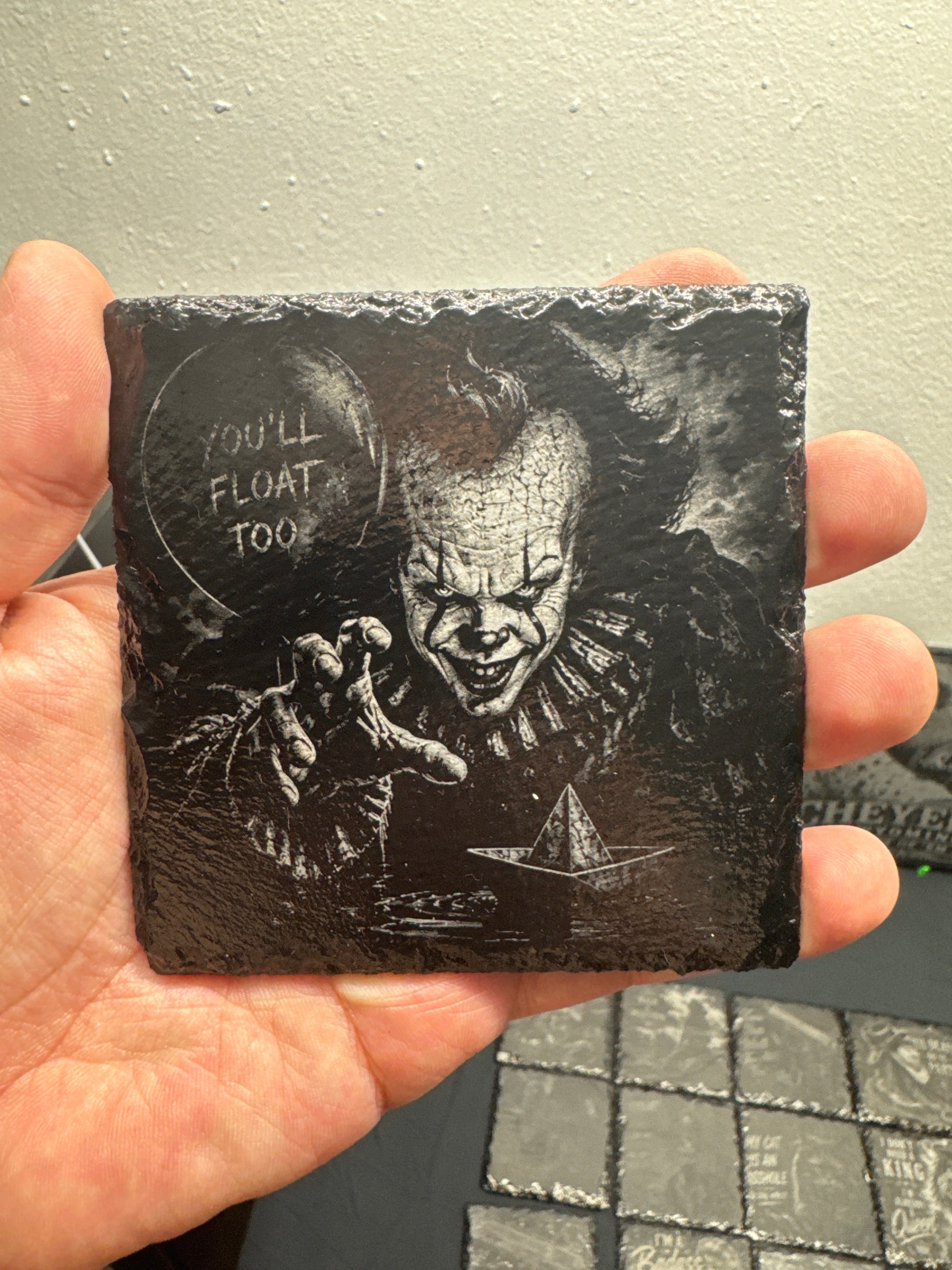 4x4 square slate coasters - western collection