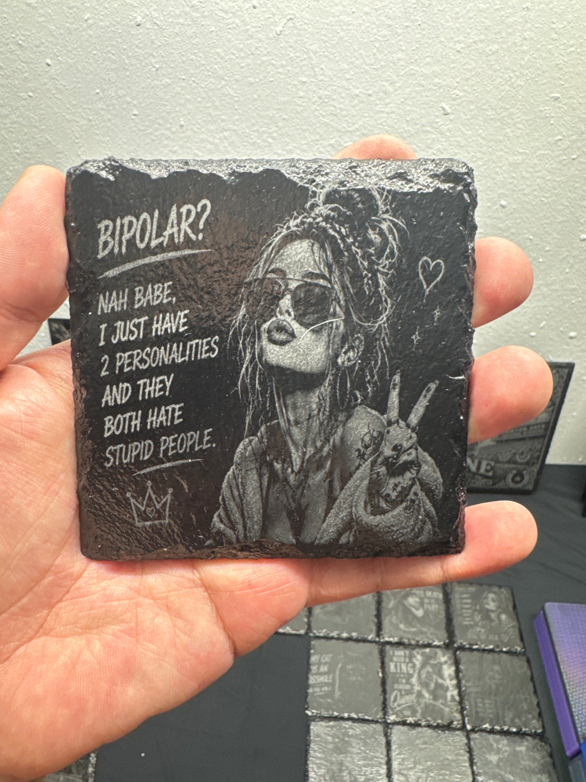 Slate coaster design collection