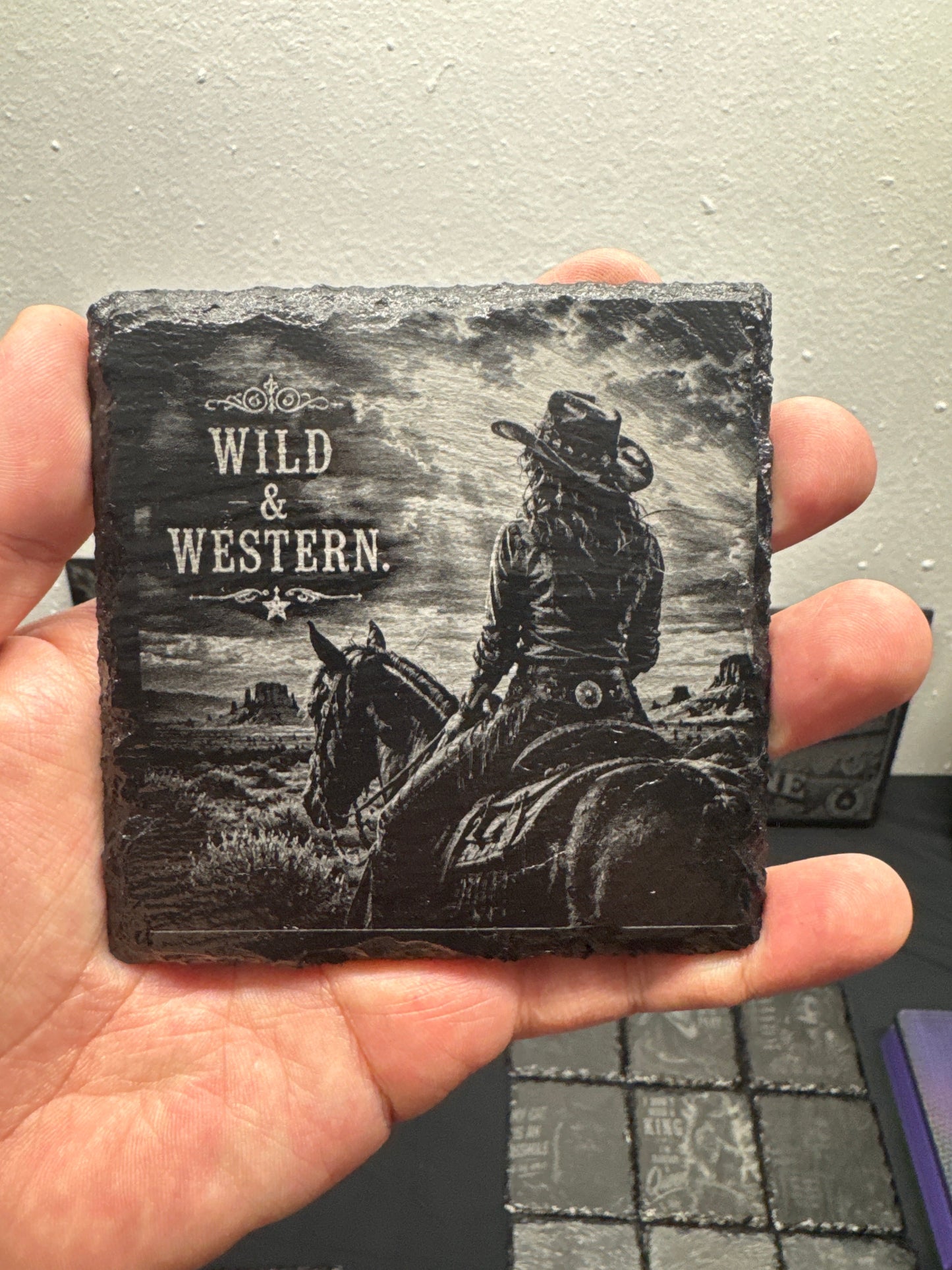 Engraved slate coasters full collection
