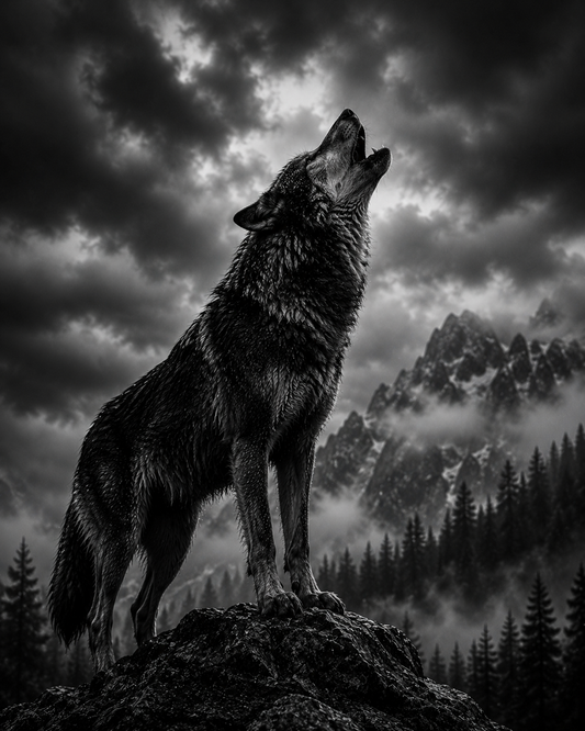 Howling Wolf 12x12